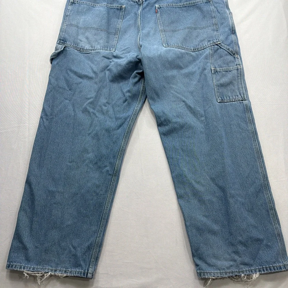 VTG Levi's Baggy Carpenter Jeans Loose Fit Workwear Denim Blue Mens 44x32